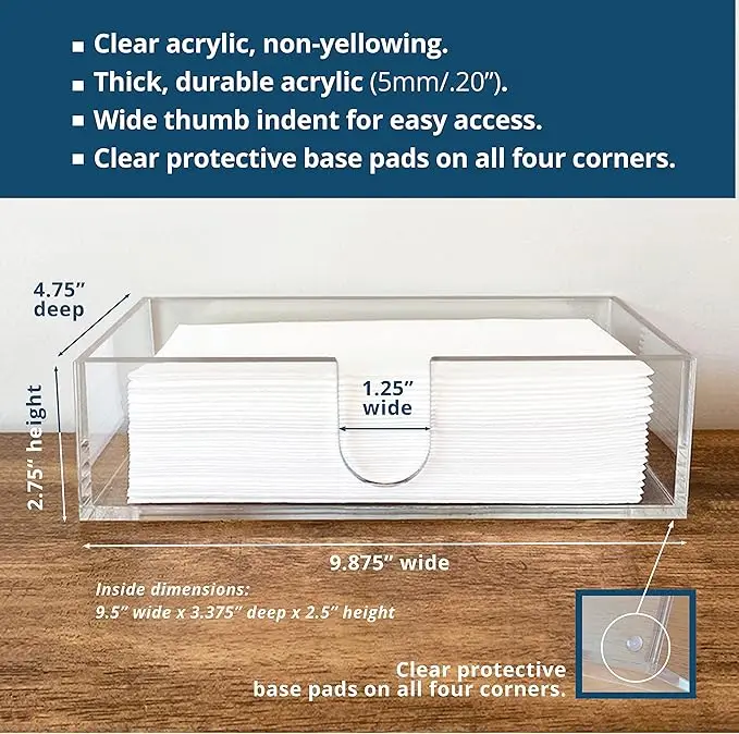 Hot Sale Guest Hand Towel Holder Multifold Paper Towel Dispenser Hand Towel Napkin Holder for Bathroom and Kitchen Countertop