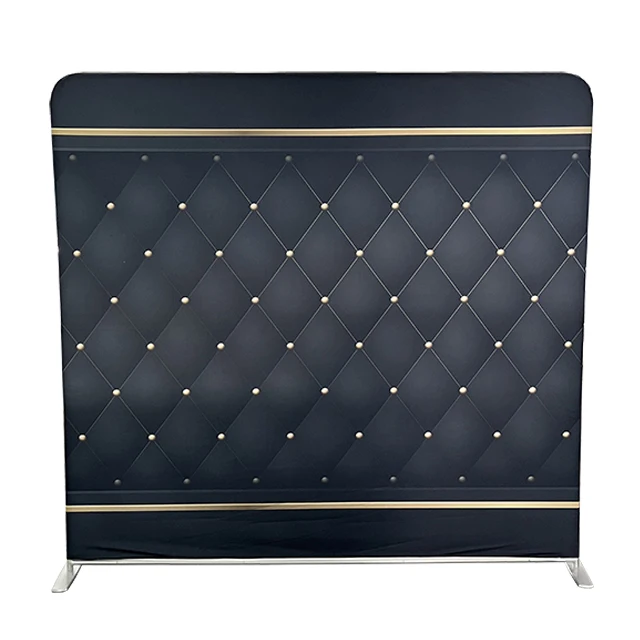 Two-Sided Portable Easy-to-Carry 10x8ft Tension Fabric Display Quick Screen Pop Banner Stand Backdrop