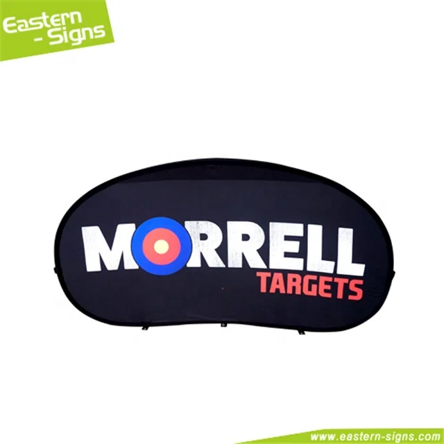 Easily set up portable aluminum tension fabric horizontal outdoor advertising pop up a frame folding banner