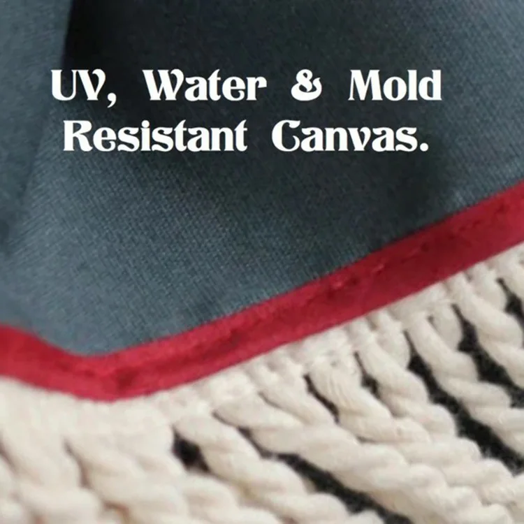 Outdoor Casual Sun Umbrella Tassel Seaside Stripe Vintage Wooden Beach Umbrella