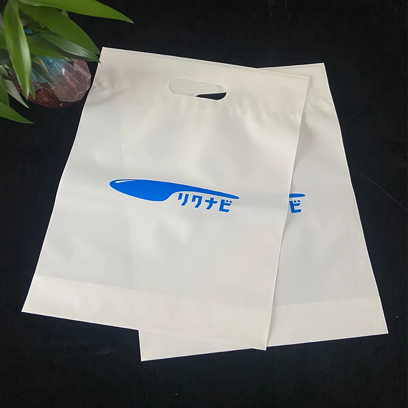 Custom Plastic Hand Bag Shopping Die Cut Handle Reusable Plastic Shopping Bags With Handle September Purchasing Festival