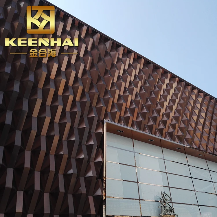 OEM Fireproof and Waterproof Stainless Steel Panels External Aluminum Cladding for Metal Facade Decoration