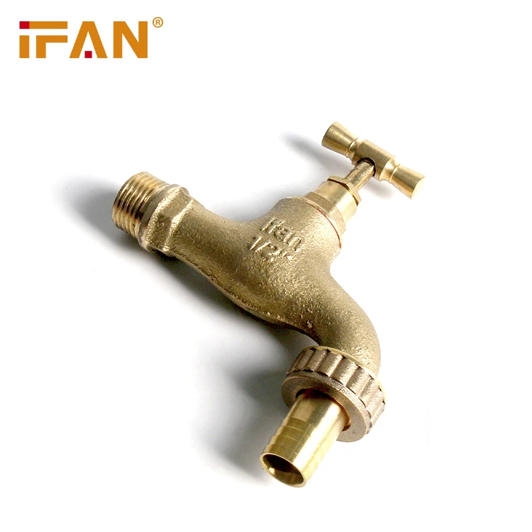 IFAN universal 3/4 inch brass garden water valve 2 way y hose tap brass garden tap brass bibcock