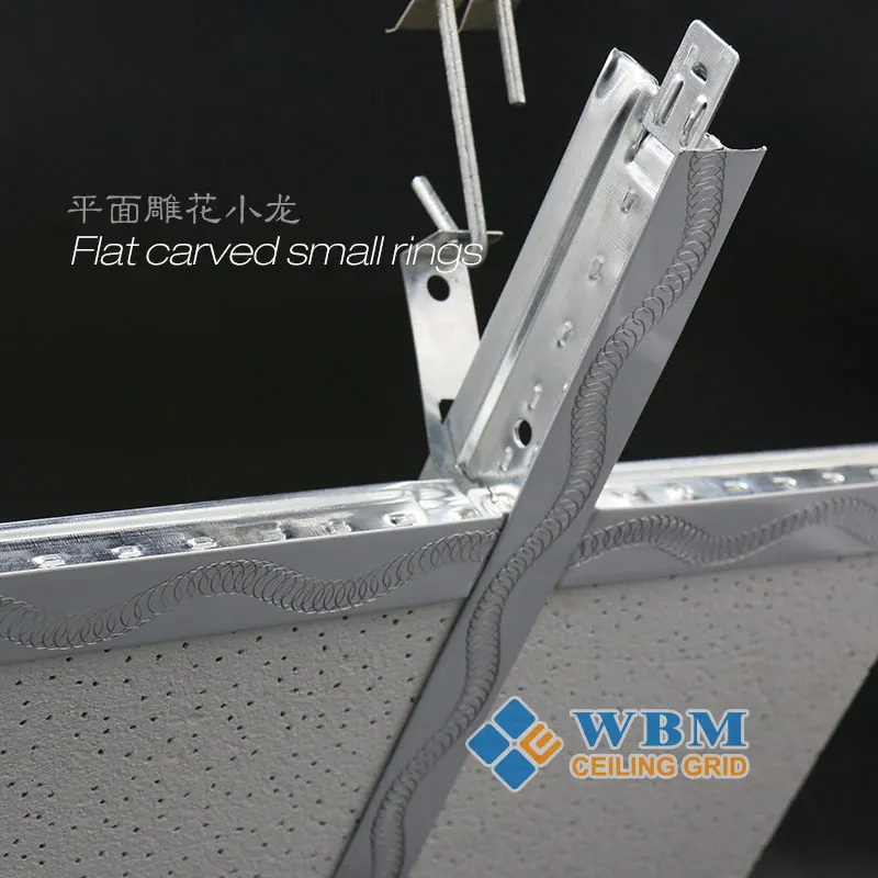 High quality fire rust proof CHINA T bar Suspended galvanized ceiling t grid components ceiling frames paint keel