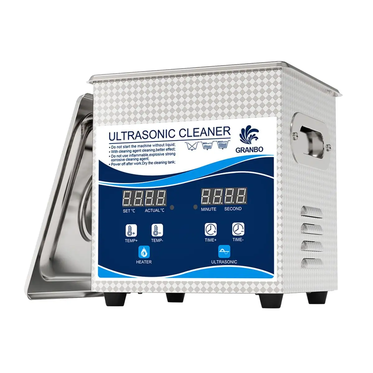 Ultrasonic Cleaning Machine Digital 1.3L 120W Cleaner for All Small Industrial Parts and Jewelry Household Washer