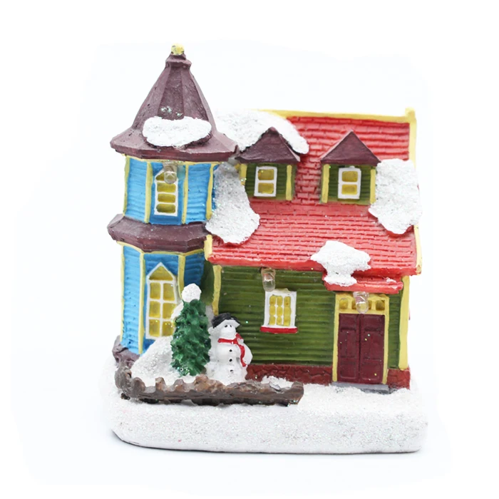 Christmas Miniature Houses Christmas Village Houses Resin Christmas Houses