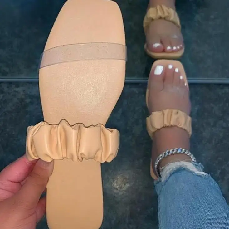 Zm60607b новые стильные тапочки для женщин, одежда для улицы, большие размеры и открытые тапочки для женщин