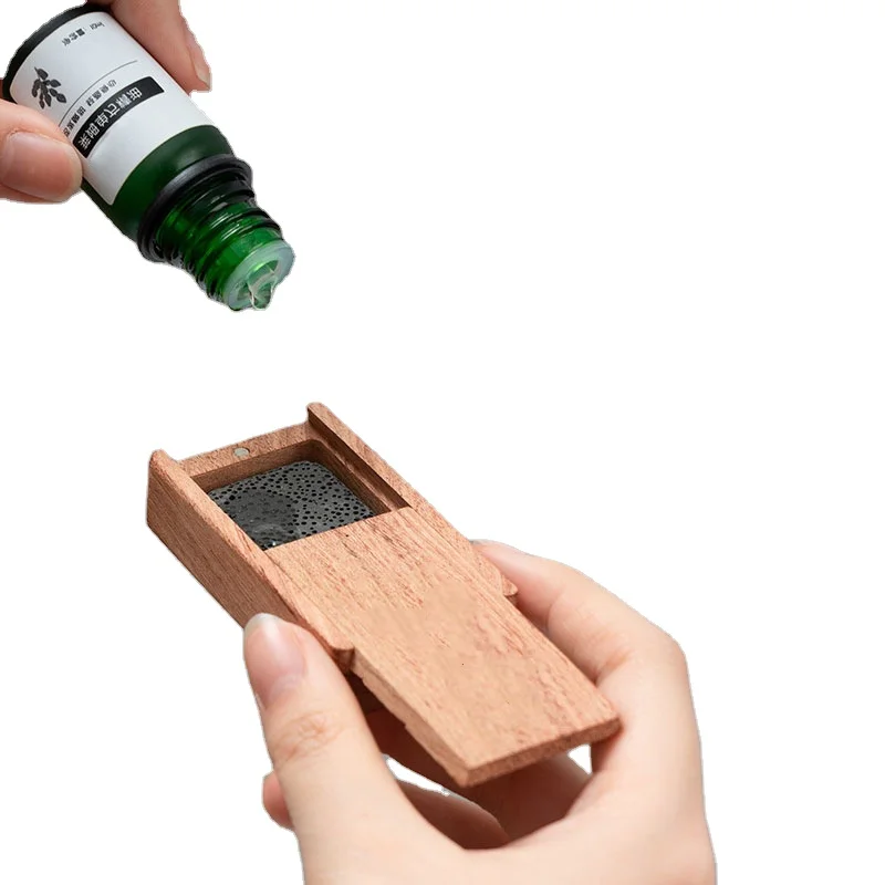 Essential oil diffuser wood diffuser stone portable wooden box diffuser car fragrance indoor fragrance lasting fragrance