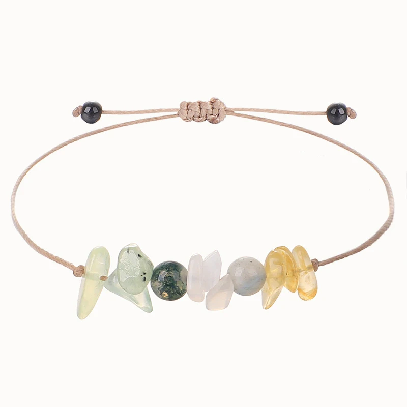 Stock Factory Supply Wholesale Natural Stone Bead Bracelet Card Packing Spritual Bead Bracelet Women