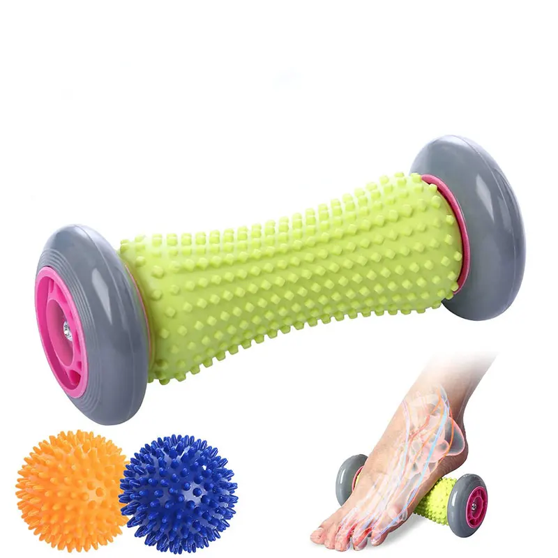 Foot Massage Roller Spiky Ball Foot Pain Relief Massager Relieve Plantar Fasciitis and Heel Foot Arch Pain and Relax Shoulder