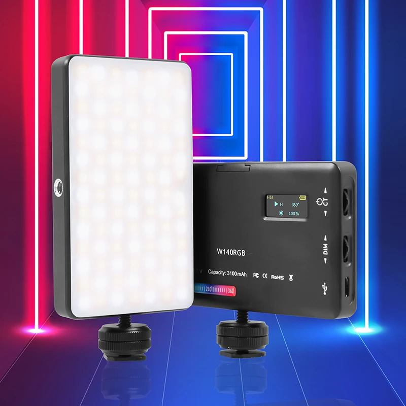 IBELIEVE Ambient Portable Lamp with LED RGB Light Effect for Photography Studio Fill Light with PC Panel Fill Light