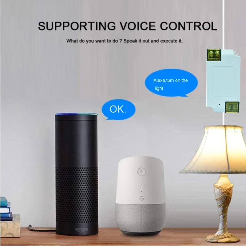 Smart Home Tuya App Remote Control wifi smart wireless Switch Wi-Fi Relay Module Alexa google home smart circuit breakers