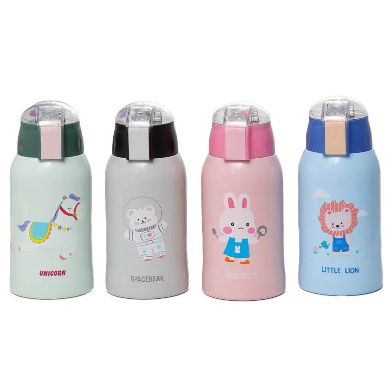 Экологически чистый термос из переработанного сока с умным дисплеем температуры, Детская кружка с соломинкой, бутылка для воды для детского сада