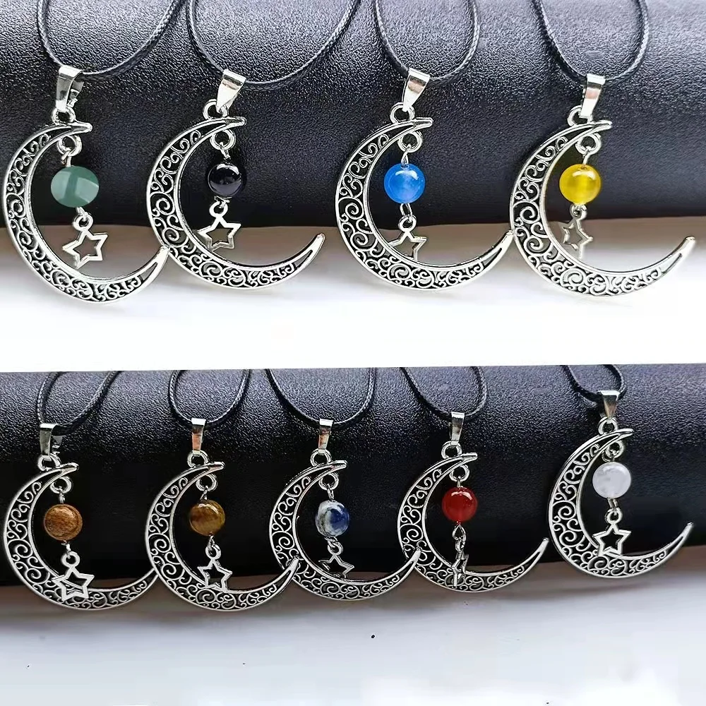 High Quality Wholesale natural gemstone crystal agate slice pendant with druzy necklace DIY islamic gift