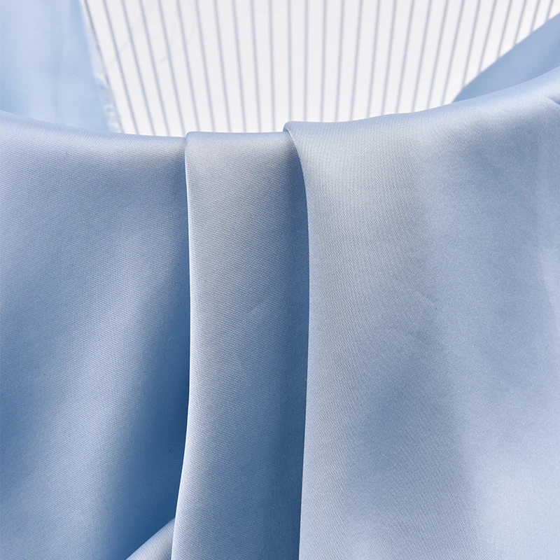 2025SS new Eco-friendly manufacture spot 63% Acetate 37% Polyester recycle sustainable fabric for nightwear skirt shirt