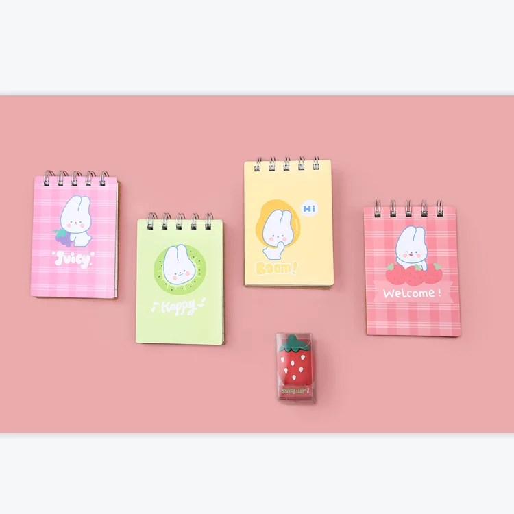 A7 Cartoon Bunny Rabbit Fashion Stationery Spiral Notebook