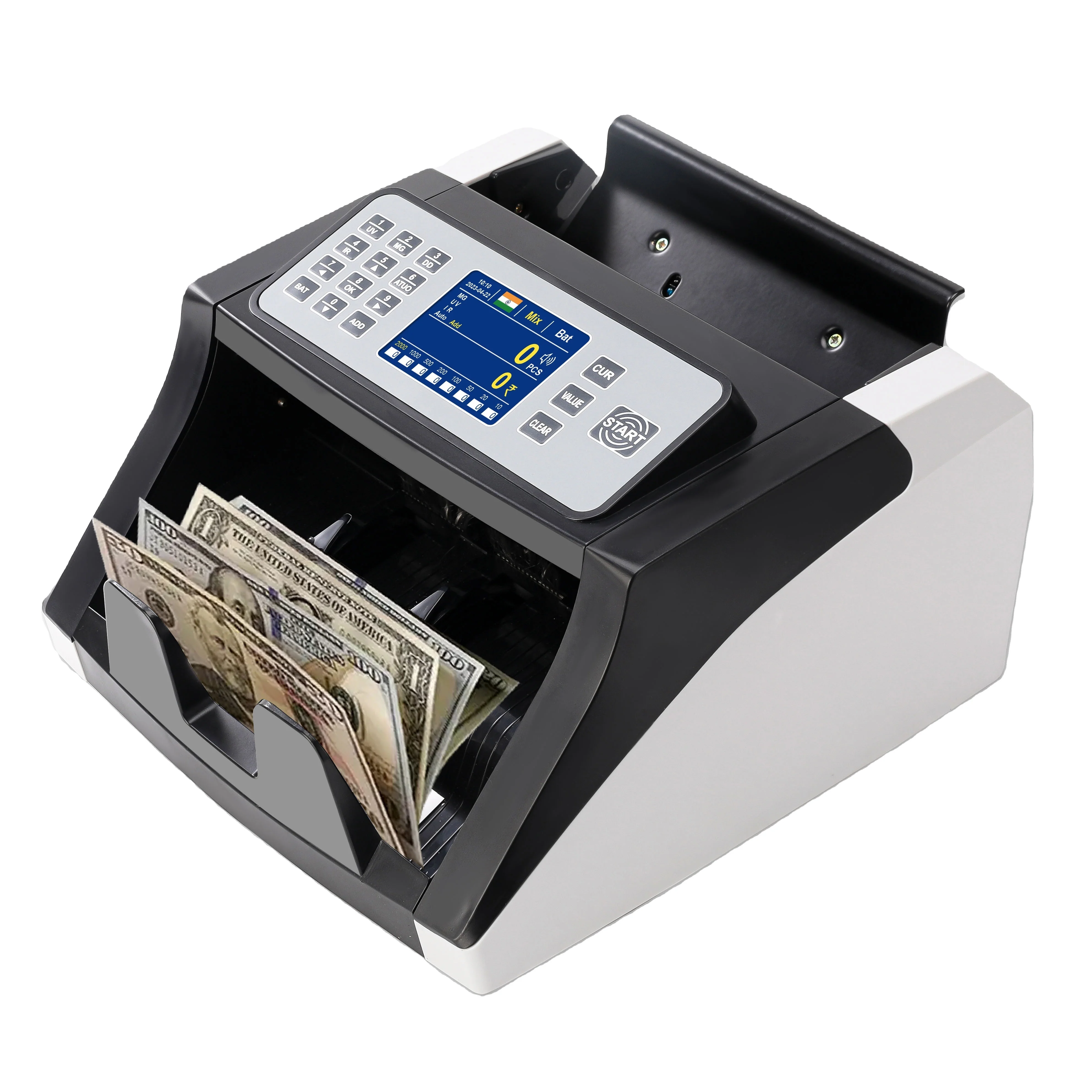 HL-P20 HENRY Money Counter UV/MG/IR Detection Bill Counter with TFT Display Manual Value Detector
