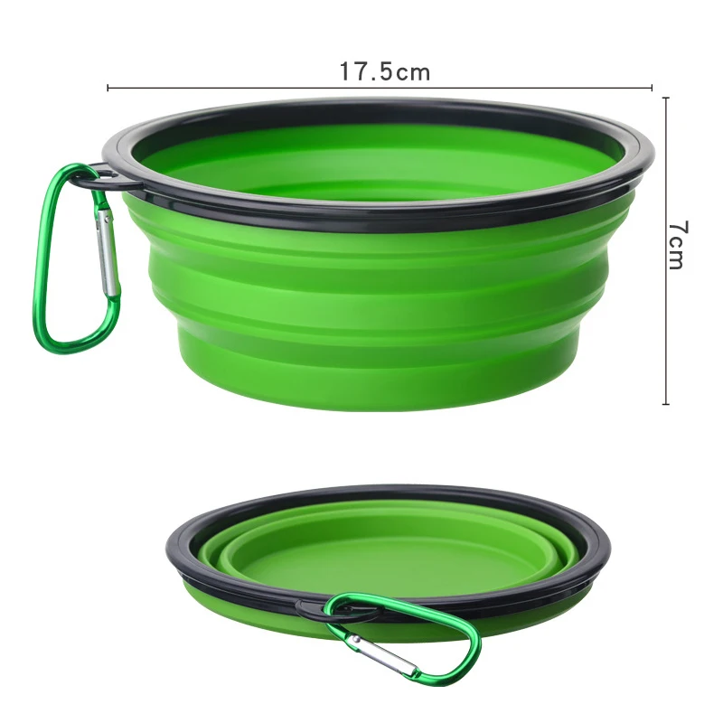 Складная миска для домашних животных, безвредная портативная поилка для кормления собак и кошек