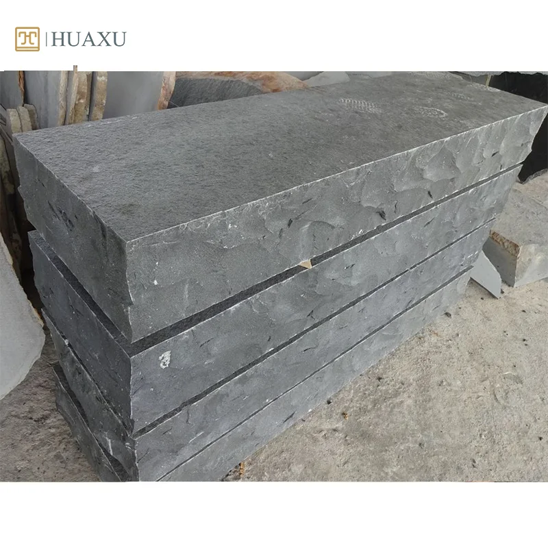 Huaxu  China black basalt rough-picked natural stone palisades wall fencing