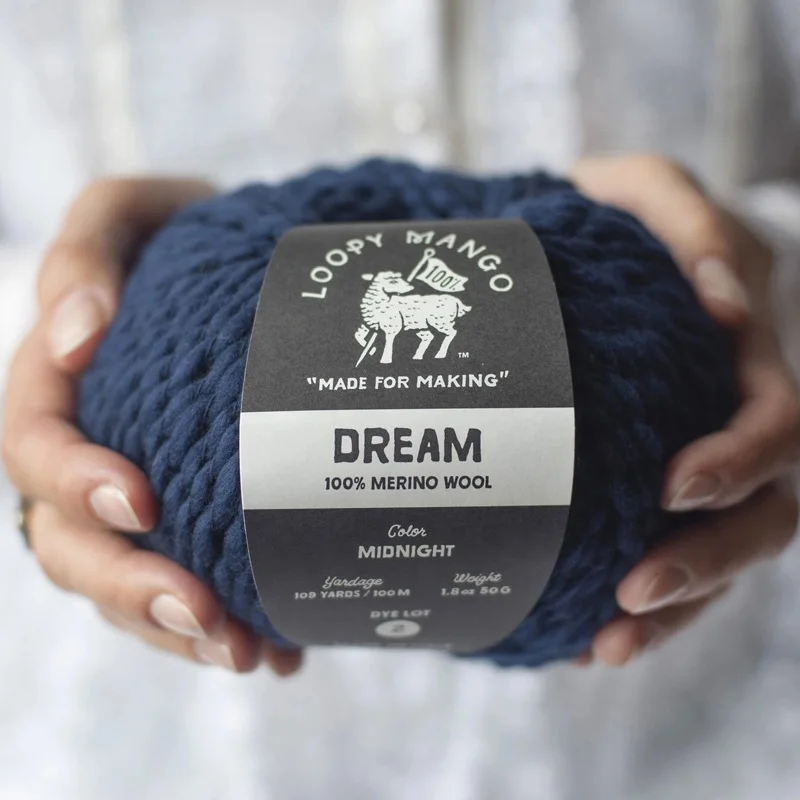 Loopy Mango merino worsted Yarn 100% Merino Chunky Wool Yarn soft and warm Handknitting Yarn