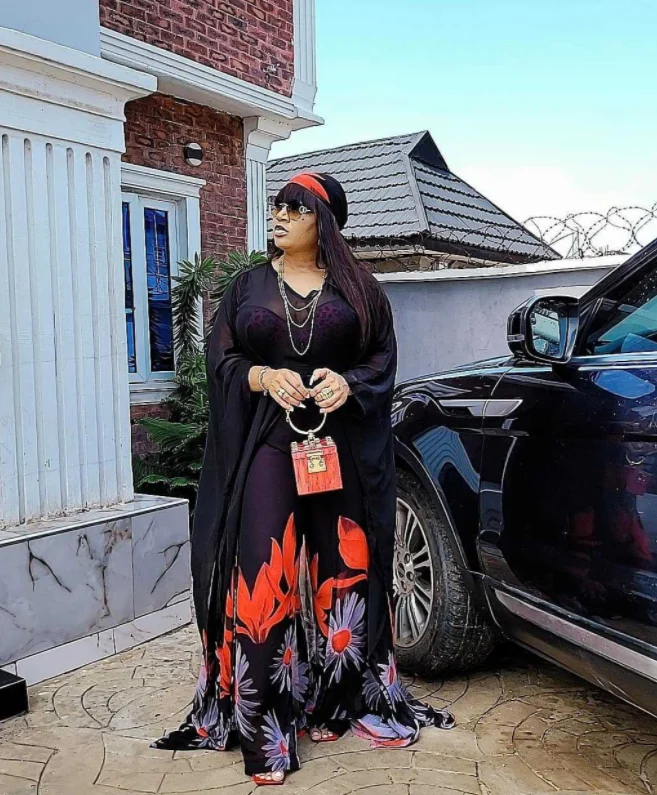 New Style African National Costume Suit Top Chiffon Digital Printed Wide Leg Two-piece Set