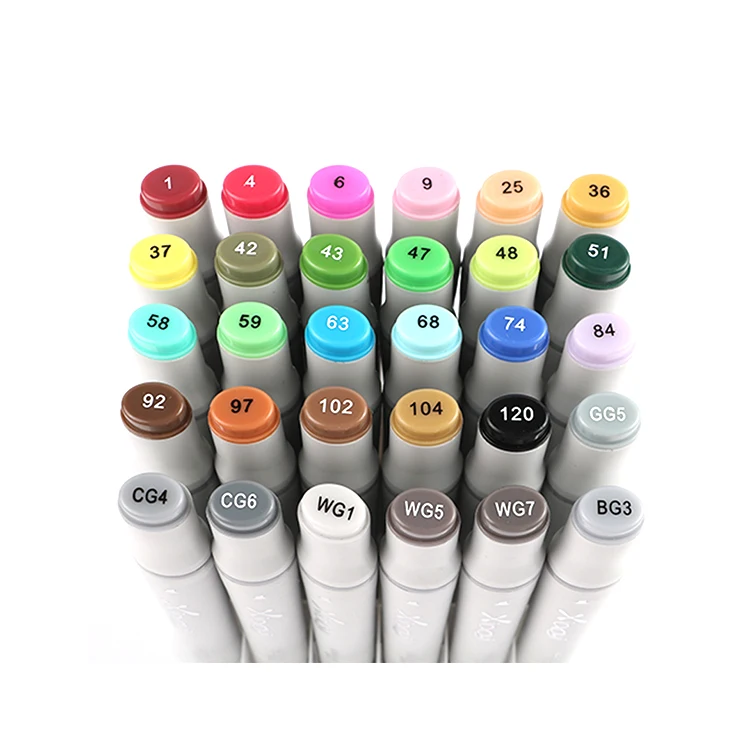 Chnia Factory Multicolored Durable Alcohol Double Tip Permanent Art Marker Pen For Painting