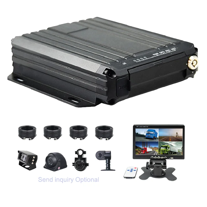 OEM/ODM 4 Channel DVR H.265 CCTV Camera System 4G Mobile DVR GPS Car DVR Kit Mini H.264 CMSV7 Monitor MDVR