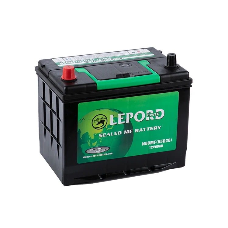 12V60AH Automotive Battery 55D26/N60  Maintenance Free 12V60AH Automotive Battery