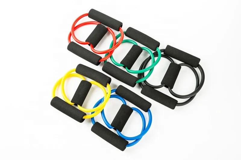 Exercise Bands Resistance Exercise, Figure 8 Fitness Equipment Tube Workout Exercise Elastic Resistance Band for Yoga