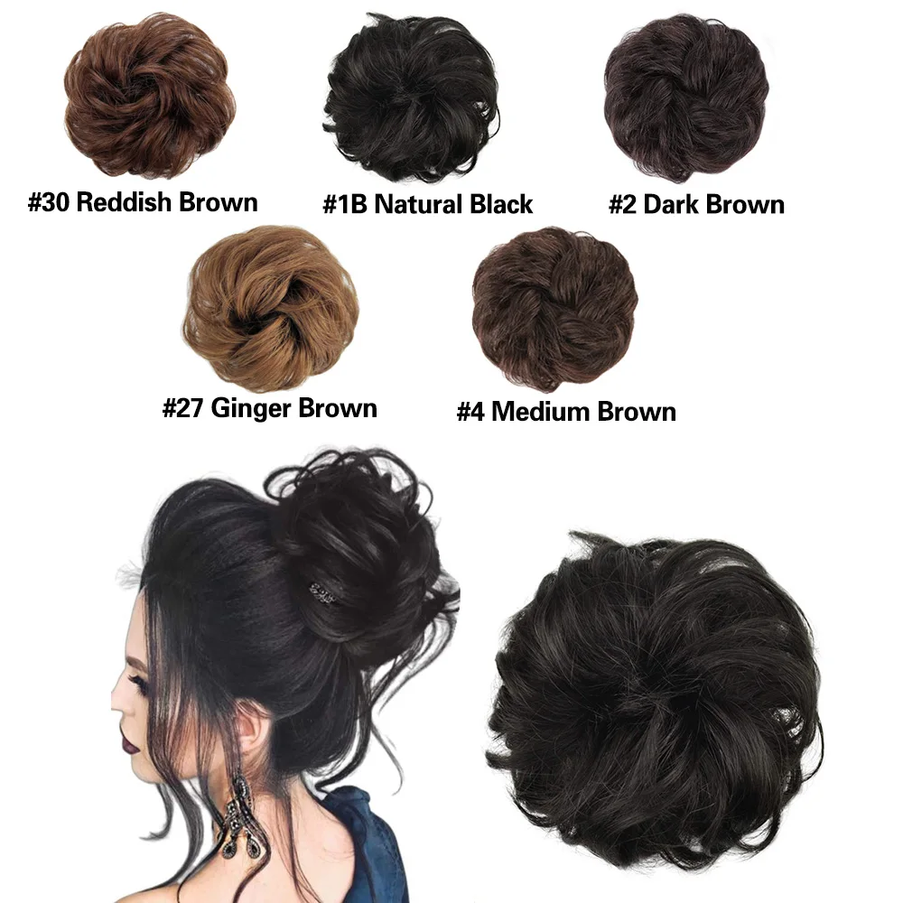 Human Hair Bun,Hair Bun,Ponytail Hairpiece,Ponytail Extensions,Curly Hair Bun For Women/Kids