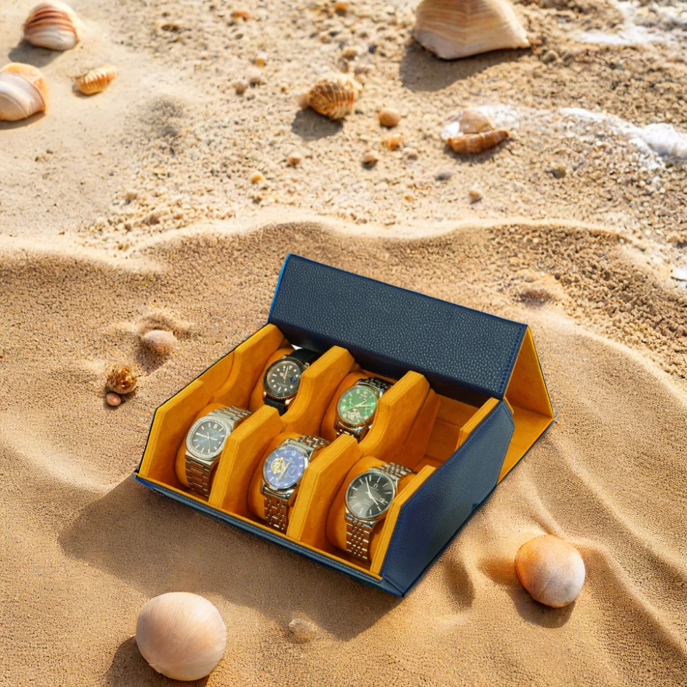 Прочные коробки и чехлы для часов с шестигранной формой рулон дорожных 1 2 3 6 слотами