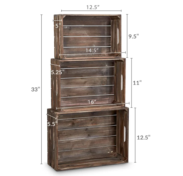 Luxury Retro Style Aesthetic Home Decor Wood Box Wooden Chest Box For Living Room Funiture