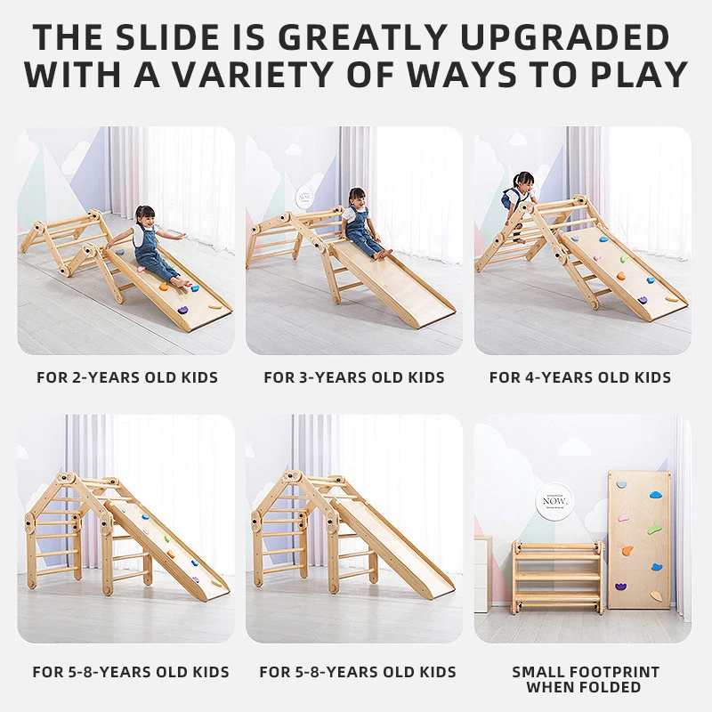 Wg Kids Climbing Triangle Cube Arch Frame Climbing Equipment For Toddler