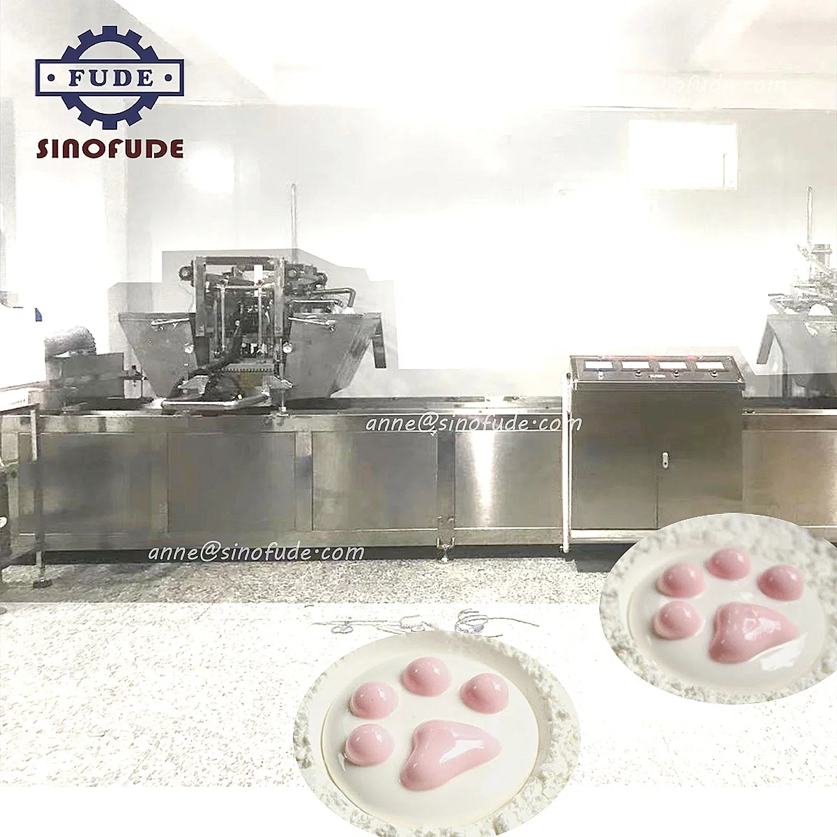 Full automatic starch mogul jelly bean gummy candy production line