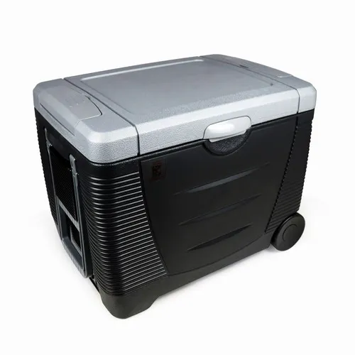 DC12V 45L portable camping travelling cooler box with wheels CE ROHS ERP GS CB hot cold mini fridge camping car fridge