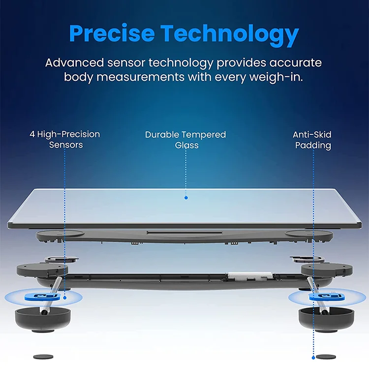 Digital Lcd Display 180kg Health Weighting Scales Smart Body Scales Bt App Control Body Fat Scale