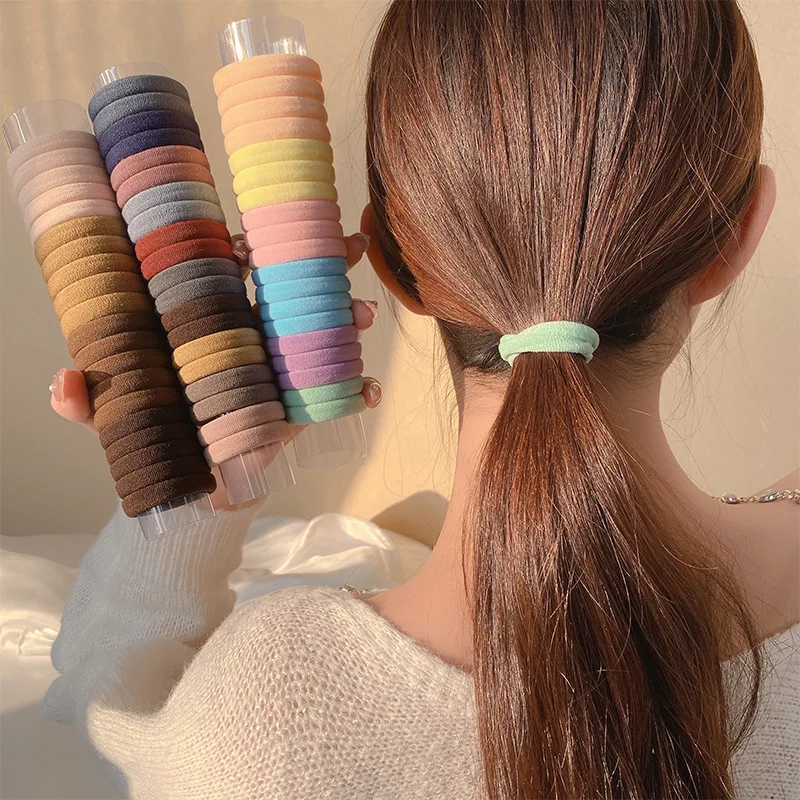 Shuoyang factory Elastic bandage hair cord high elastic durable summer black hair rope do not tie hair