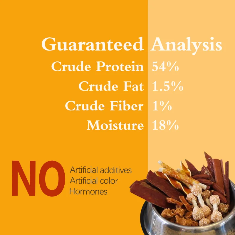 Natural Toptrees  fresh ingredients Net weight 90g/bag chicken jerky nuggets