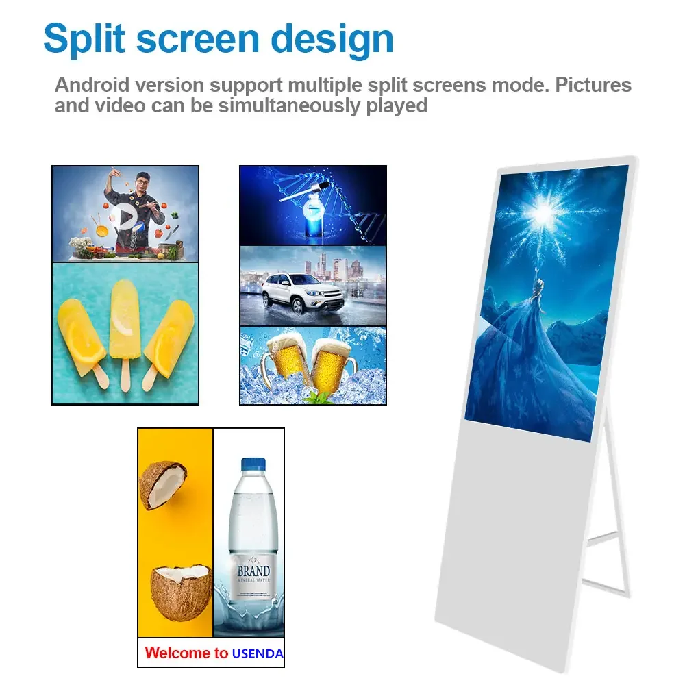 43 49 50 55 inch Indoor advertising Android lcd display digital signage screen portable lcd digital poster