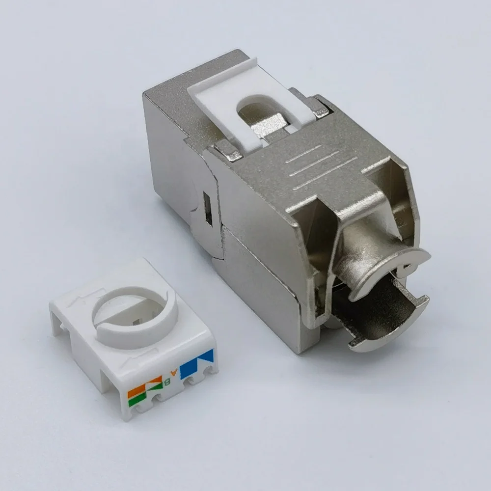 Цинковый сплав Cat6A экранированный Keystone Jack AMP Тип STP FTP Cat6a RJ45