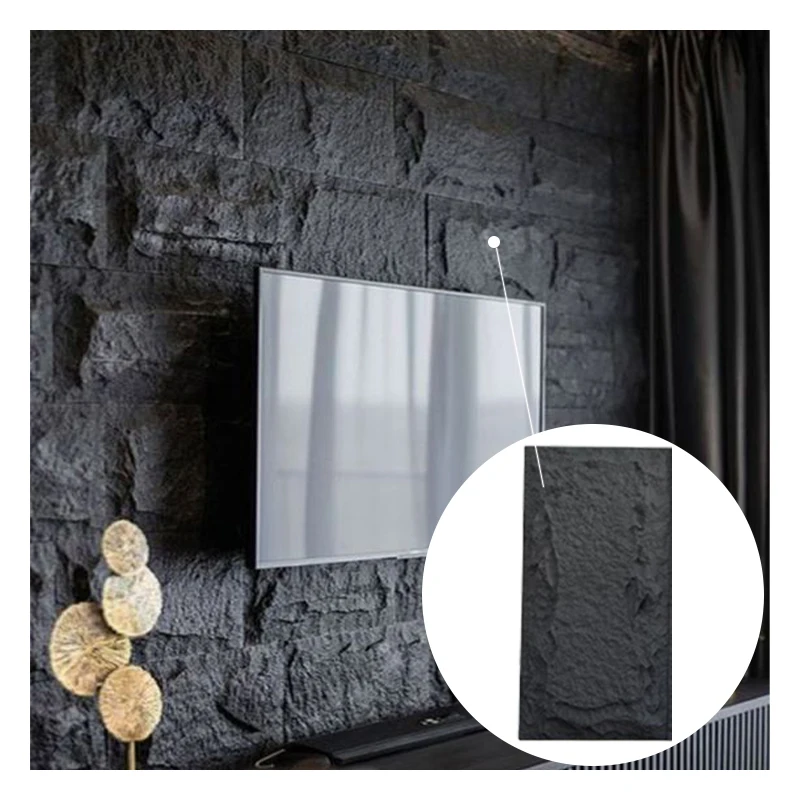 Interior Lightweight Pu Stone Artificial Rock Stone Veneer Cladding Panels Exterior Wall 3d Decoration Stone Wall Panel