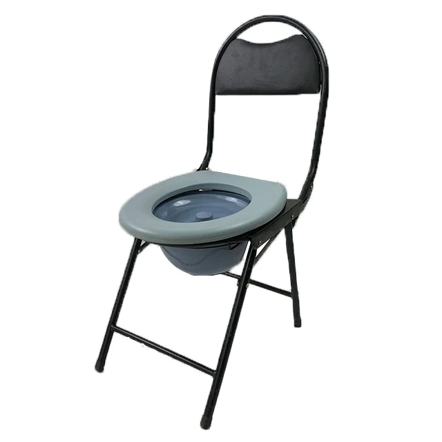 Good quality medical care adjustable bathroom safety equipment folding portable plastic commode chair for elderly disabled