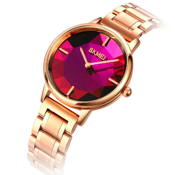 2022 SKMEI 1789 Wholesale Top Brand Zinc Alloy Case 3ATM Waterproof Gemstone Quartz Watches For Ladies