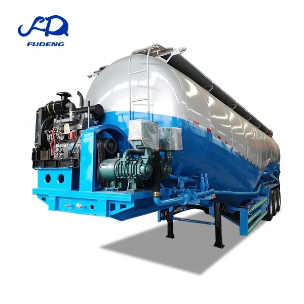 UAE Design w type price 3 Axle 60cbm 75 ton Cement bulker Tank Semi Trailer For Sale