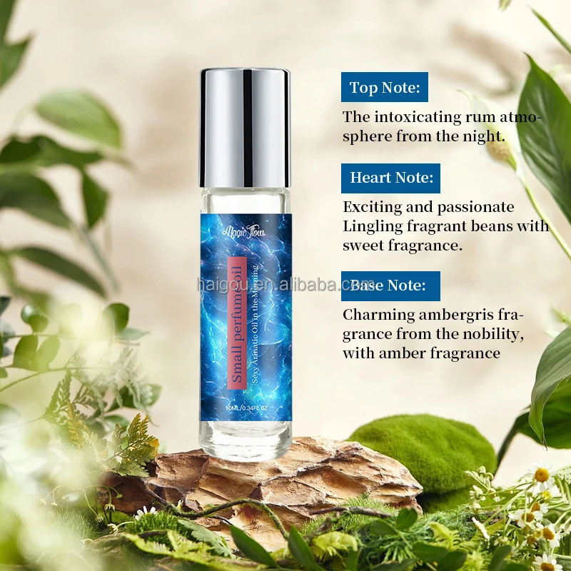 Wholesale Custom 10ml Fruity Floral Weedy Aroma fragrance Parfums Women Roll on Bottle Pheromone Essential Perfume Oil