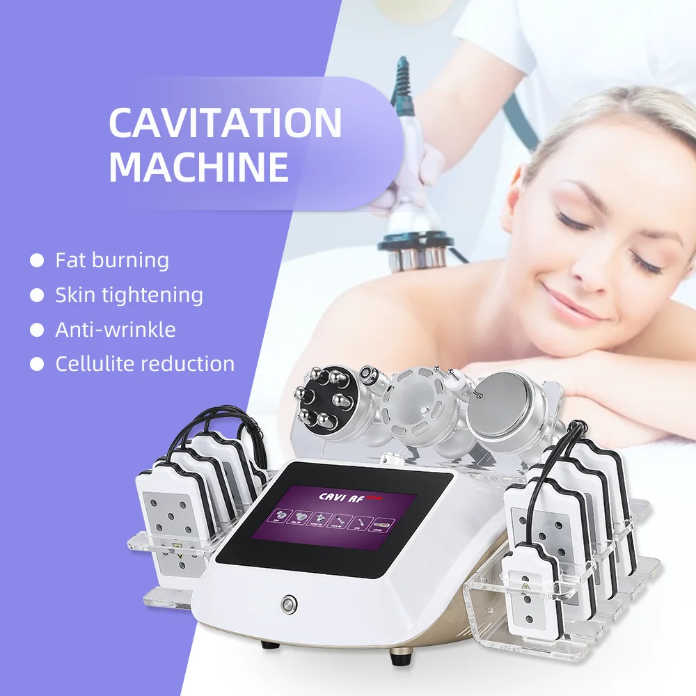 Липокавитационный аппарат, Антицеллюлитный аппарат для похудения, тела, тела, ног, рук, лица, глаз, 5 ручек, тренд 2020