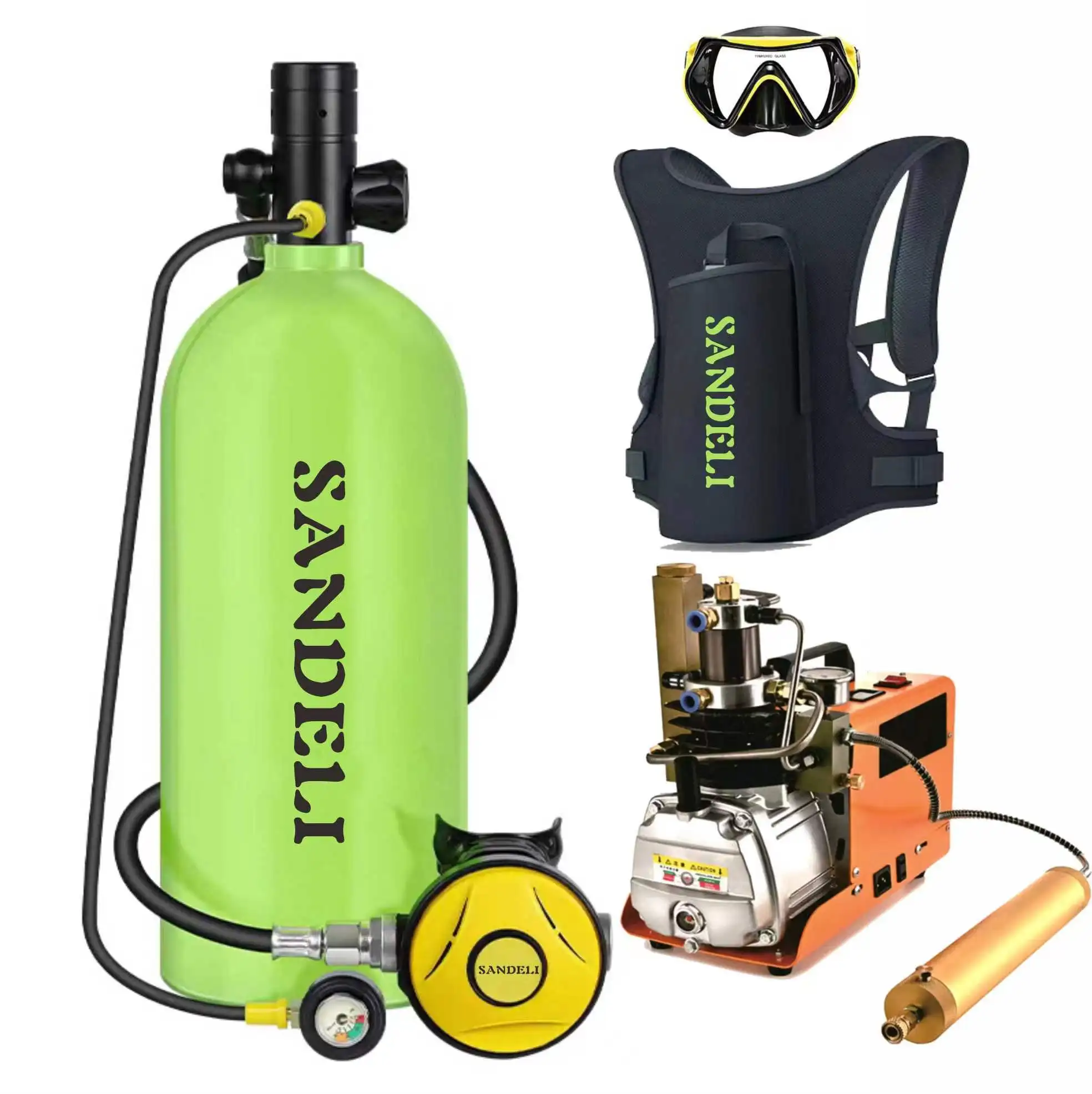 4LBest selling 4L Spare portable Air Oxygen Cylinder Small mini Diving Equipment Breathing Cylinder For diving