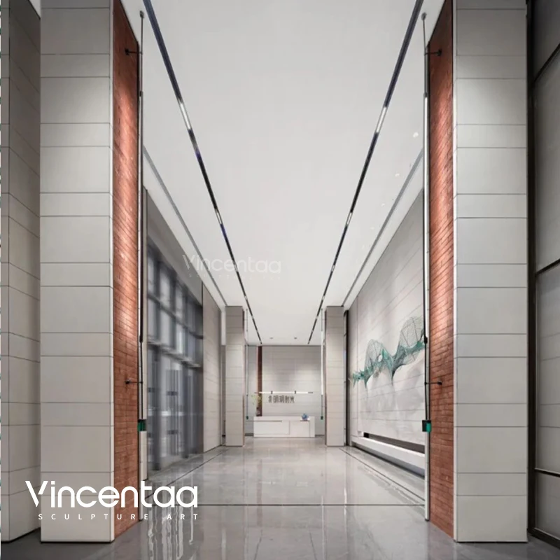 Vincentaa High Quality 3D Metal Hotel Decor Wall Decor Sculpture For Wall Hanging Decoration
