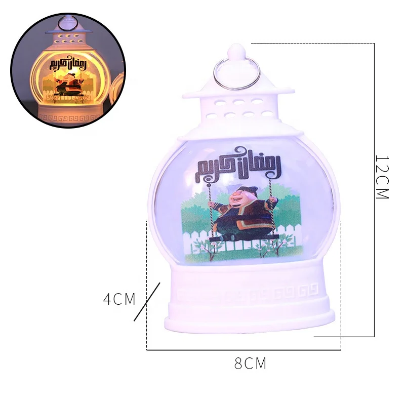 2023 Arab ramadan lantern with LED candle EID mubarak decorations lights ramadan lantern