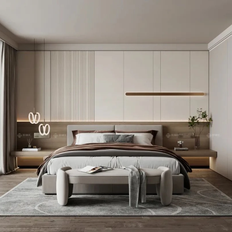 whole house design fashion modern style fluted wall sheet collocating with flat wall boards wpc wall panel